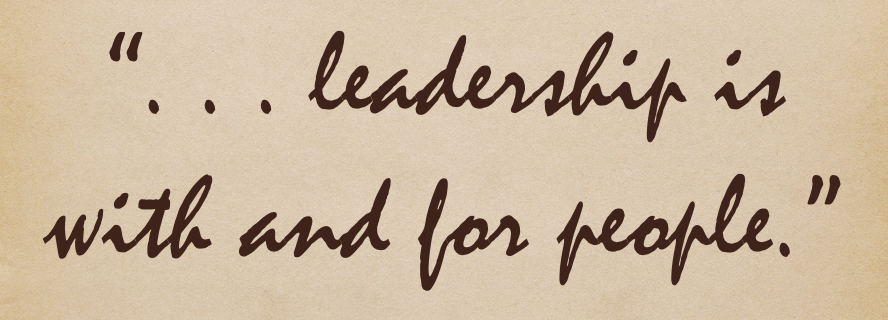 leadership is with and for people
